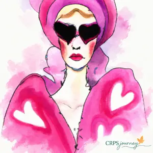 CRPS patients may wear sunglasses due to light sensitivity
